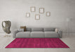 Machine Washable Abstract Pink Modern Rug in a Living Room, wshabs1459pnk