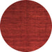 Round Abstract Orange Modern Rug, abs1459org