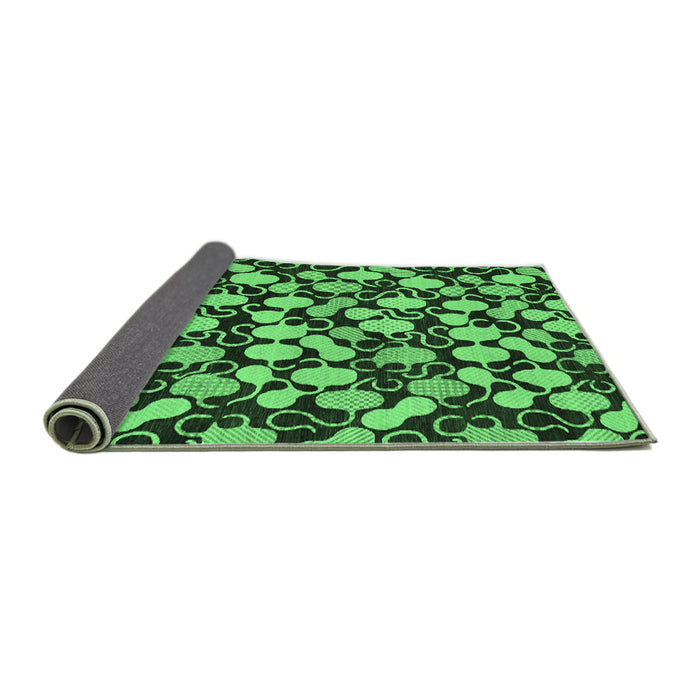 Sideview of Abstract Emerald Green Modern Rug, abs145emgrn