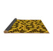 Sideview of Abstract Yellow Modern Rug, abs145yw