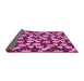 Sideview of Abstract Pink Modern Rug, abs145pnk