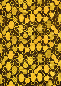 Abstract Yellow Modern Rug, abs145yw