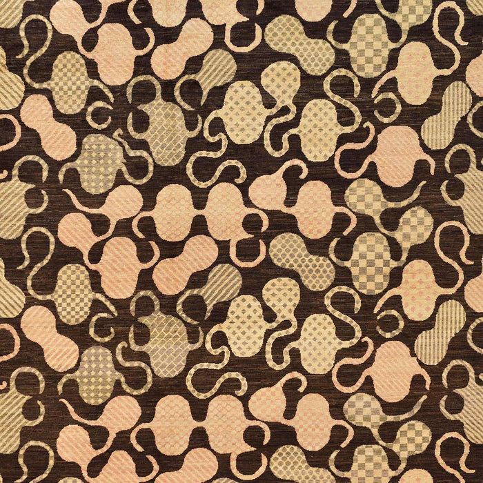 Machine Washable Abstract Bakers Brown Rug, wshabs145