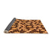 Sideview of Abstract Orange Modern Rug, abs145org