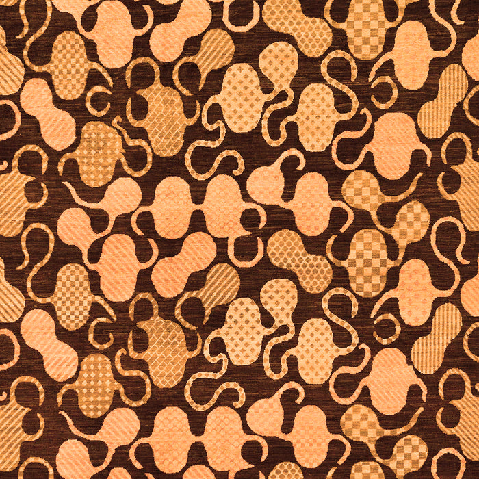 Machine Washable Abstract Orange Modern Area Rugs, wshabs145org