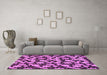 Machine Washable Abstract Purple Modern Area Rugs in a Living Room, wshabs145pur