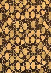 Abstract Brown Modern Rug, abs145brn