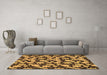 Machine Washable Abstract Brown Modern Rug in a Living Room,, wshabs145brn