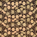 Square Machine Washable Abstract Bakers Brown Rug, wshabs145