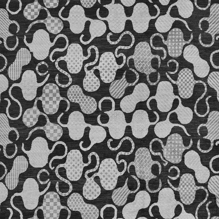 Machine Washable Abstract Gray Modern Rug, wshabs145gry