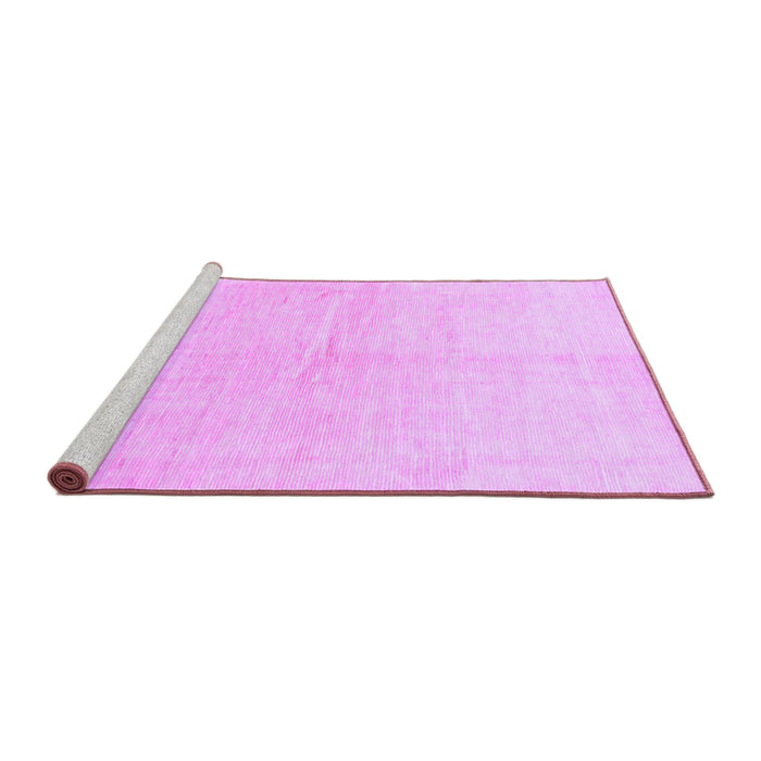 Sideview of Machine Washable Solid Purple Modern Area Rugs, wshabs1460pur
