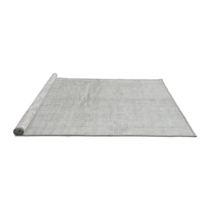 Sideview of Machine Washable Solid Gray Modern Rug, wshabs1460gry