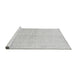 Sideview of Machine Washable Solid Gray Modern Rug, wshabs1460gry