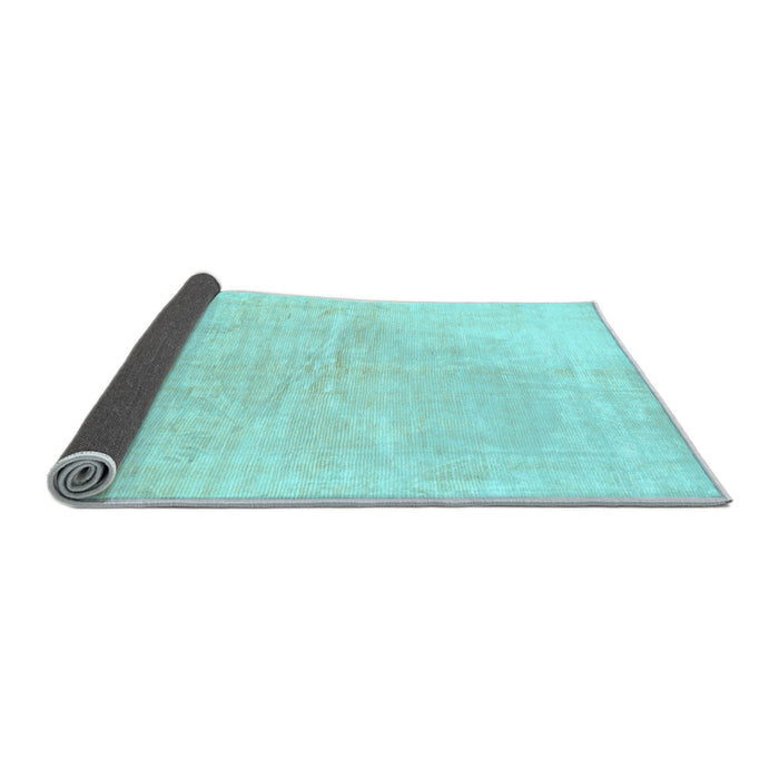 Sideview of Solid Light Blue Modern Rug, abs1460lblu