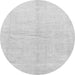 Round Solid Gray Modern Rug, abs1460gry