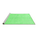 Sideview of Machine Washable Solid Emerald Green Modern Area Rugs, wshabs1460emgrn