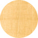 Round Solid Brown Modern Rug, abs1460brn