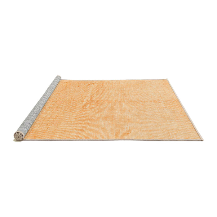 Sideview of Machine Washable Solid Orange Modern Area Rugs, wshabs1460org