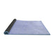 Sideview of Solid Blue Modern Rug, abs1460blu