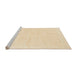 Sideview of Machine Washable Abstract Brown Gold Rug, wshabs1461