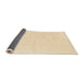 Sideview of Abstract Brown Gold Solid Rug, abs1461