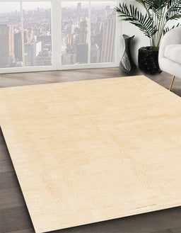 Machine Washable Abstract Brown Gold Rug in a Family Room, wshabs1461