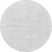 Round Solid Gray Modern Rug, abs1461gry