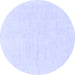 Round Solid Blue Modern Rug, abs1461blu