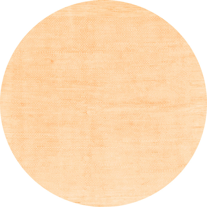 Round Solid Orange Modern Rug, abs1461org