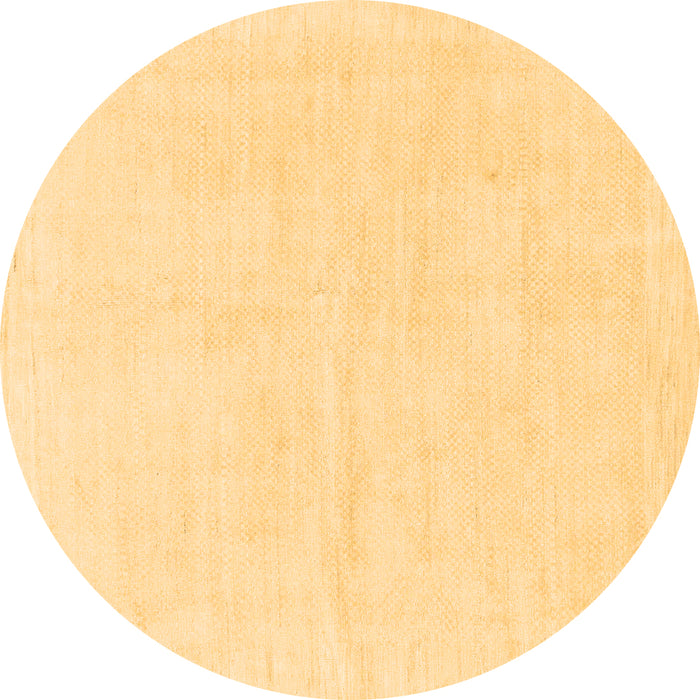 Round Machine Washable Solid Brown Modern Rug, wshabs1461brn
