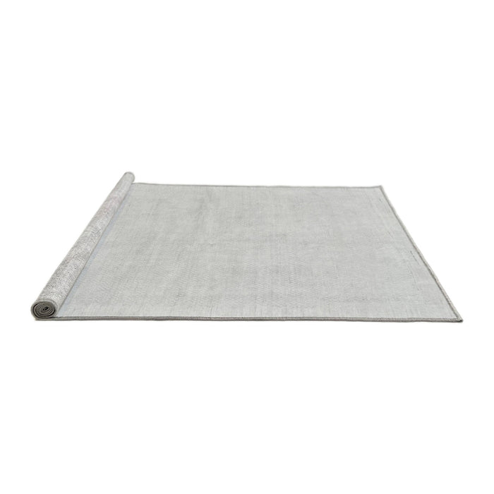 Sideview of Machine Washable Solid Gray Modern Rug, wshabs1461gry