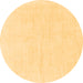 Round Solid Brown Modern Rug, abs1461brn