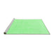 Sideview of Machine Washable Solid Emerald Green Modern Area Rugs, wshabs1461emgrn