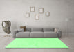 Machine Washable Solid Emerald Green Modern Area Rugs in a Living Room,, wshabs1461emgrn