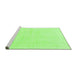 Sideview of Machine Washable Solid Green Modern Area Rugs, wshabs1461grn