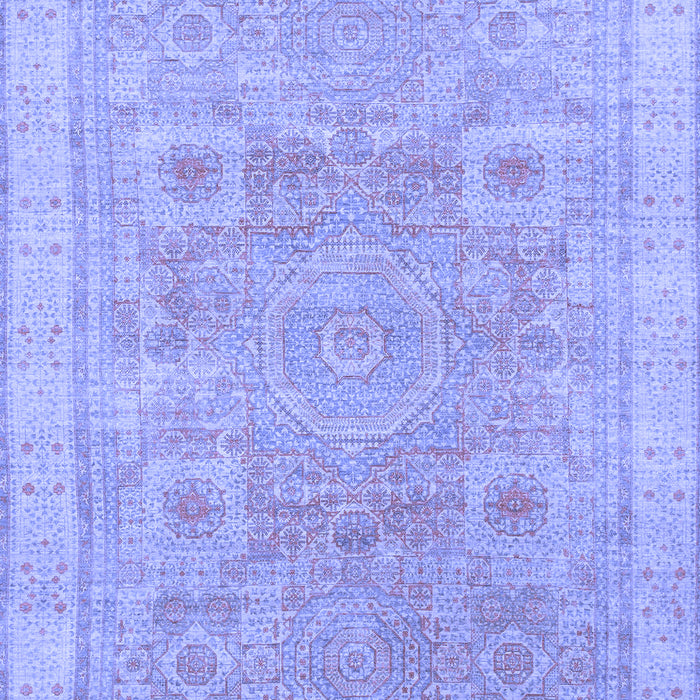 Machine Washable Abstract Blue Modern Rug, wshabs1462blu