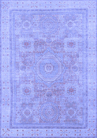 Abstract Blue Modern Rug, abs1462blu