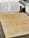 Abstract Gold Modern Rug in Family Room, abs1462