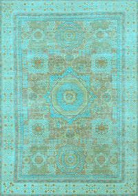 Abstract Light Blue Modern Rug, abs1462lblu