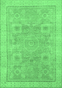 Abstract Emerald Green Modern Rug, abs1462emgrn