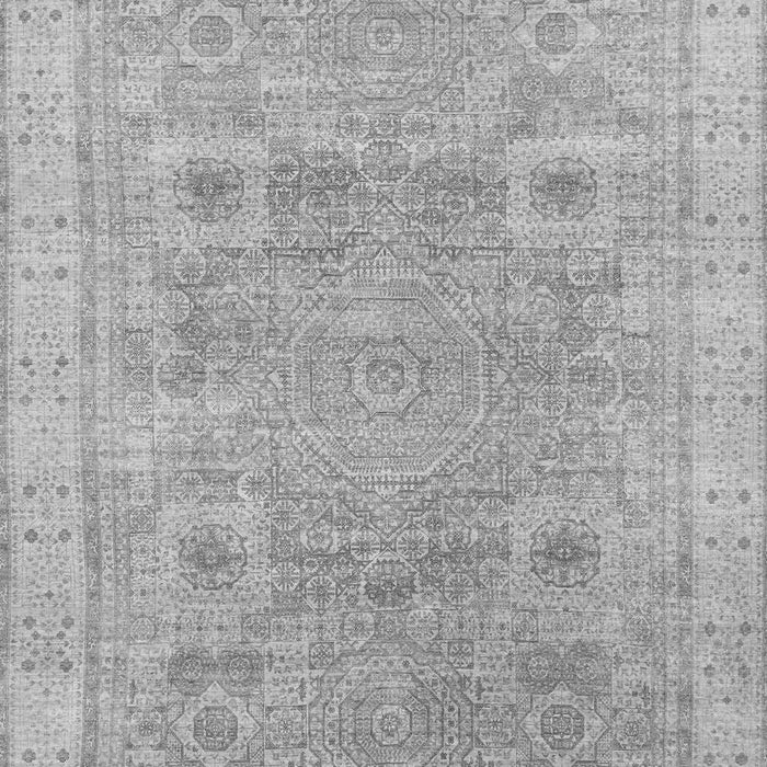 Machine Washable Abstract Gray Modern Rug, wshabs1462gry