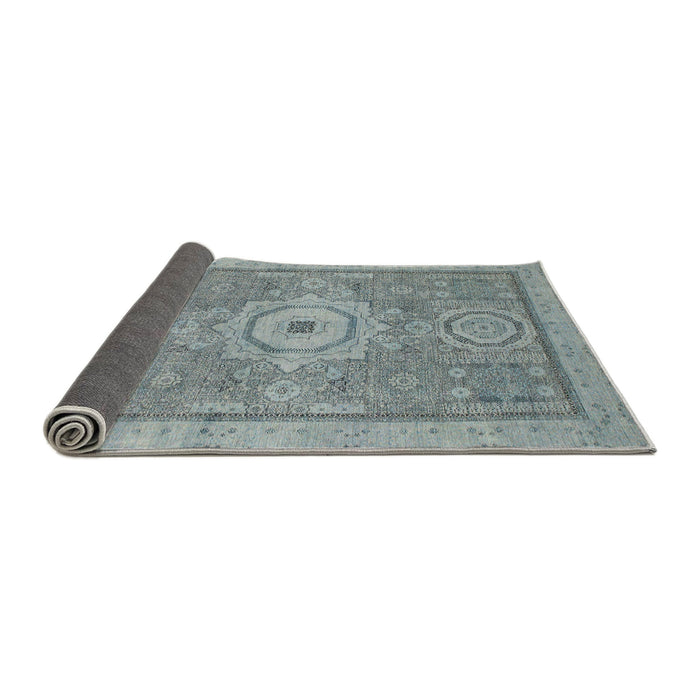 Sideview of Abstract Blue Modern Rug, abs1463