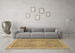 Machine Washable Abstract Brown Modern Rug in a Living Room,, wshabs1463brn