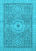 Machine Washable Abstract Light Blue Modern Rug, wshabs1463lblu