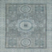 Square Abstract Blue Modern Rug, abs1463