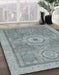 Abstract Blue Modern Rug in Family Room, abs1463