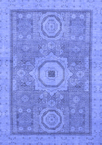 Abstract Blue Modern Rug, abs1463blu