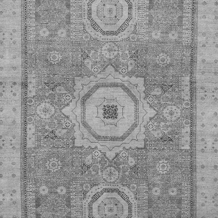 Machine Washable Abstract Gray Modern Rug, wshabs1463gry