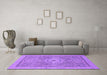 Machine Washable Abstract Purple Modern Area Rugs in a Living Room, wshabs1463pur