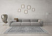 Machine Washable Abstract Gray Modern Rug in a Living Room,, wshabs1463gry